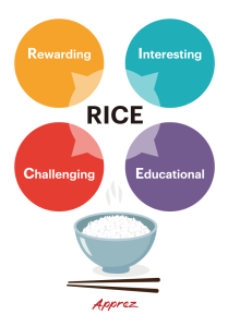 RICE: Rewarding, Interesting, Challenging, Educaitional